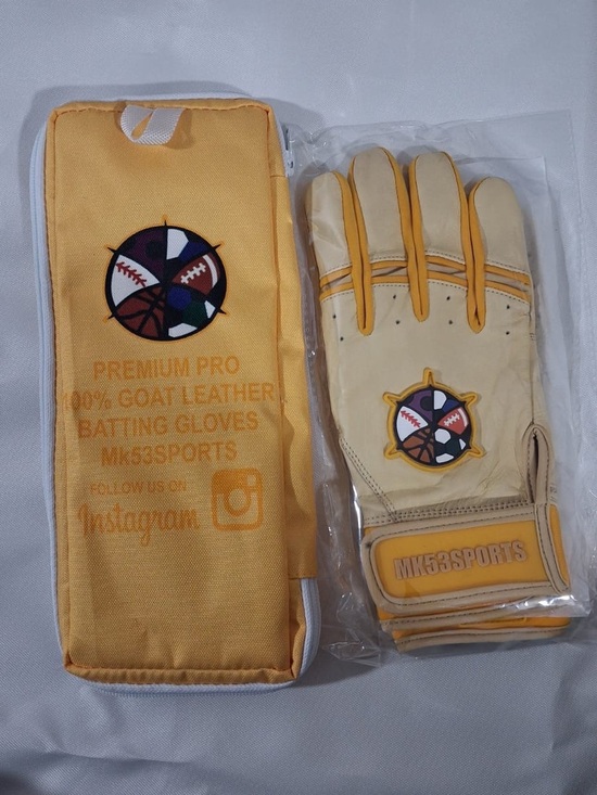 Other - Men’s Cream and Yellow Batting Gloves
